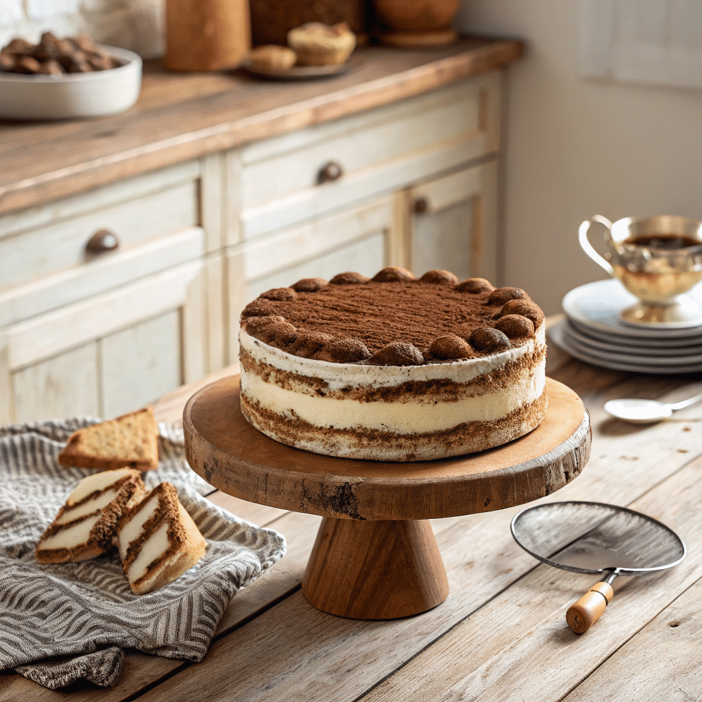 Tiramisu Cake: The Ultimate Coffee-Infused Layer Cake for Every Occasion 6 Classic Italian Tiramisu cake with mascarpone layers, cocoa powder, and espresso-soaked ladyfingers