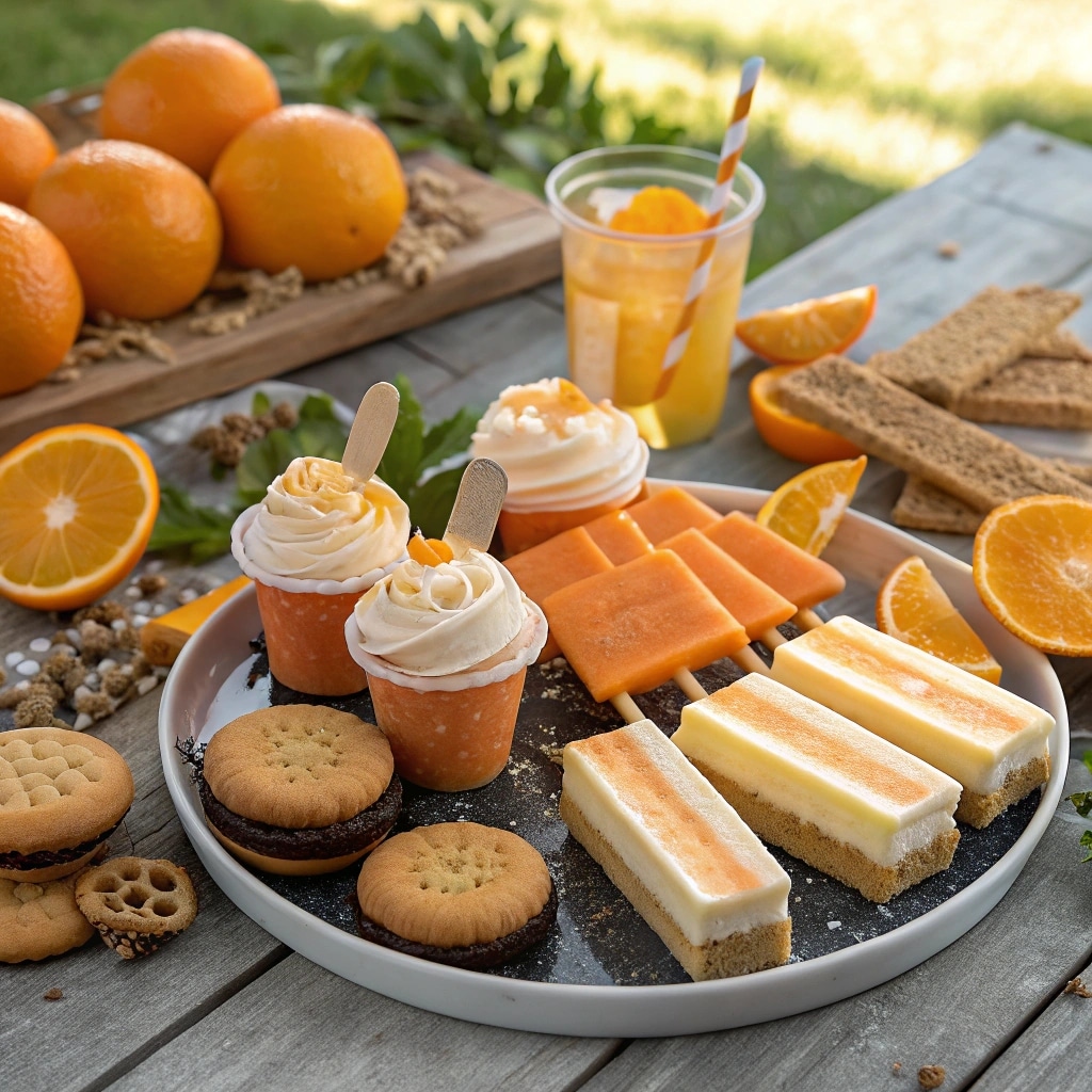 Orange Creamsicle Desserts Platter