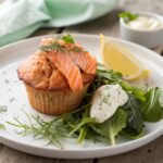 Muffin Salmon: The Ultimate Guide to Moist, Flavorful Salmon Muffins 6 Serving muffin salmon with greens and lemon