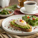 French Avocado Toast Served