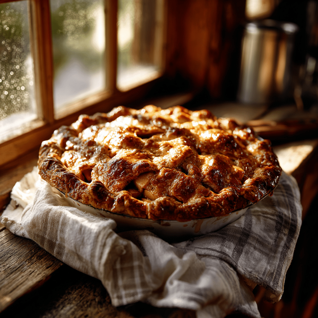 The Best Homemade Apple Pie Recipe You’ll Ever Bake 5 Golden homemade apple pie cooling on a farmhouse windowsill