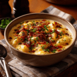 Bacon Cheddar Gnocchi Soup That Melts In Your Mouth – Easy, Creamy & Comforting 9 Served Bacon Cheddar Gnocchi Soup