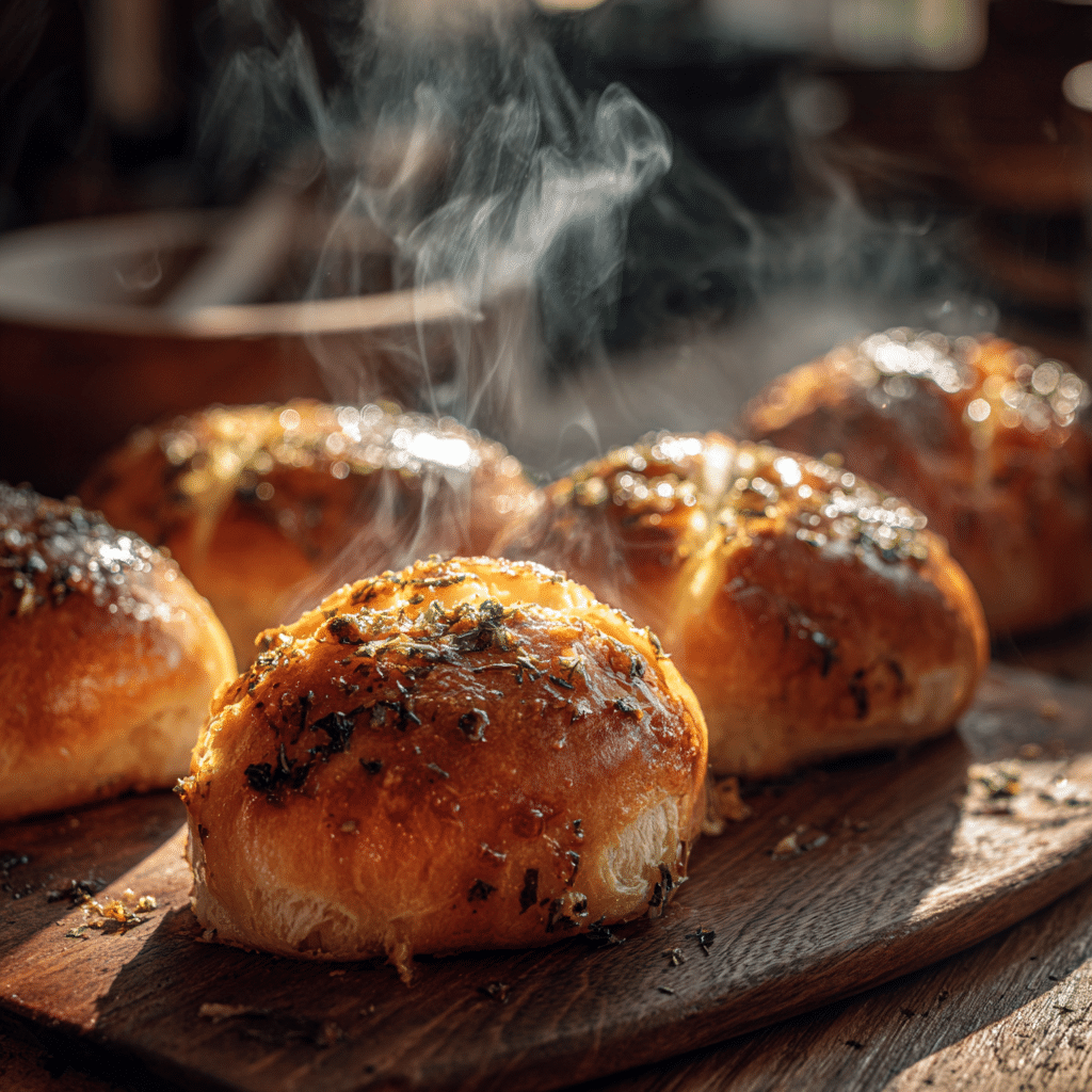 How to Make Perfect Garlic Bread Rolls at Home 5 Garlic Bread Rolls fresh from oven