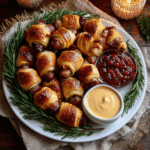 Christmas pigs in a blanket serving idea