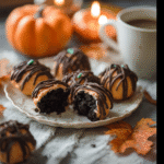 Pumpkin Oreo Balls Served Dessert