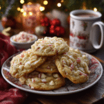 Served White Chocolate Candy Cane Cookies