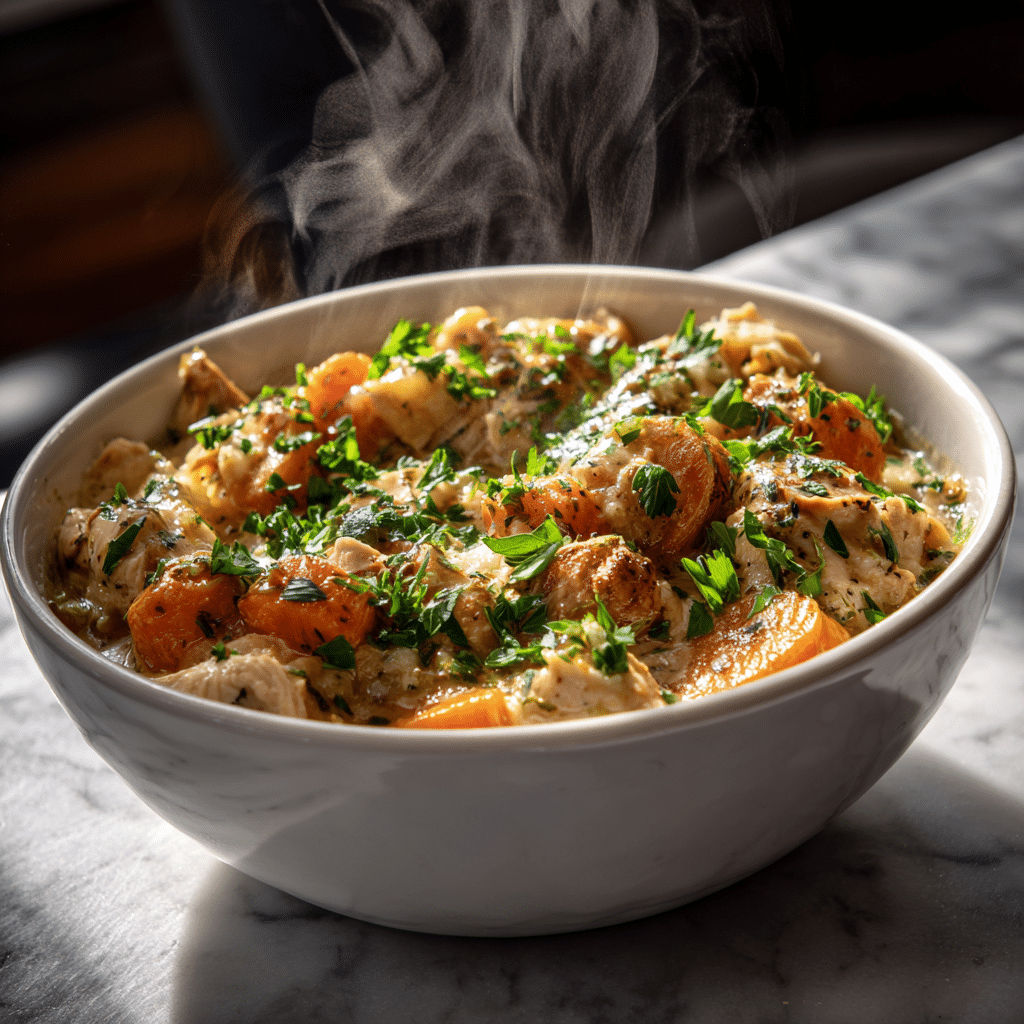 crockpot chicken pot pie stew recipe featured image