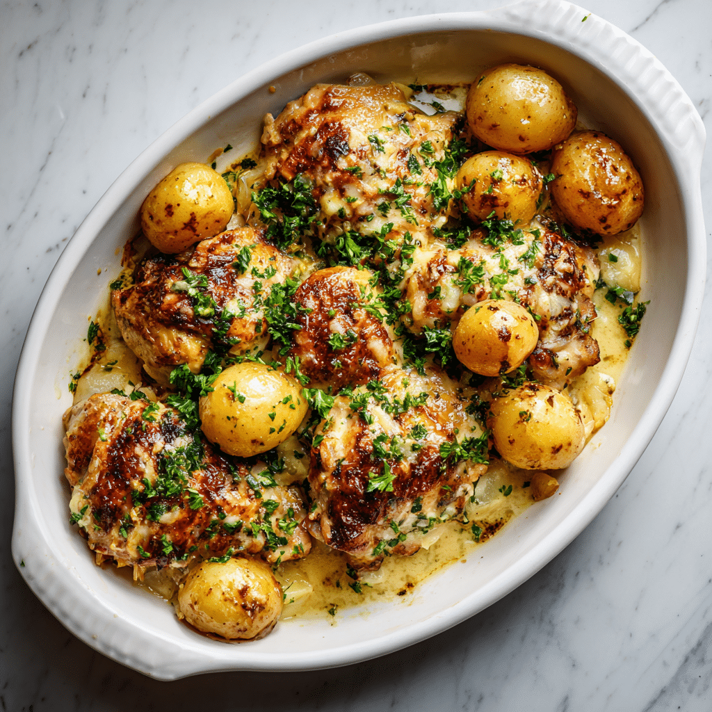 Featured image of Slow Cooker Parmesan Garlic Chicken and Potatoes