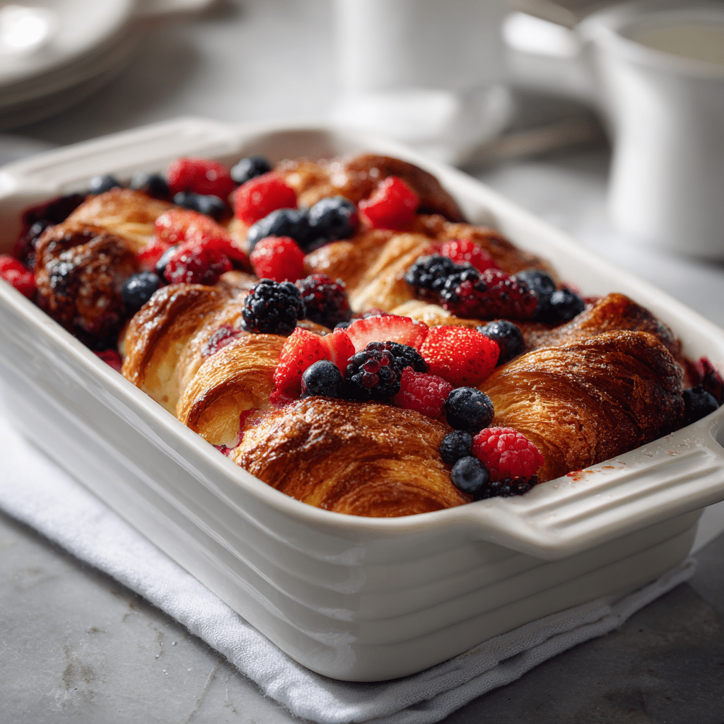Berry Croissant Bake Recipe for Easy Brunch 6 Dishfeast berry croissant bake featured