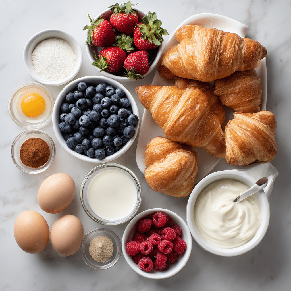 Berry Croissant Bake Recipe for Easy Brunch 8 Dishfeast berry croissant bake ingredients