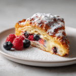 Berry Croissant Bake Recipe for Easy Brunch 7 Dishfeast berry croissant bake slice serving