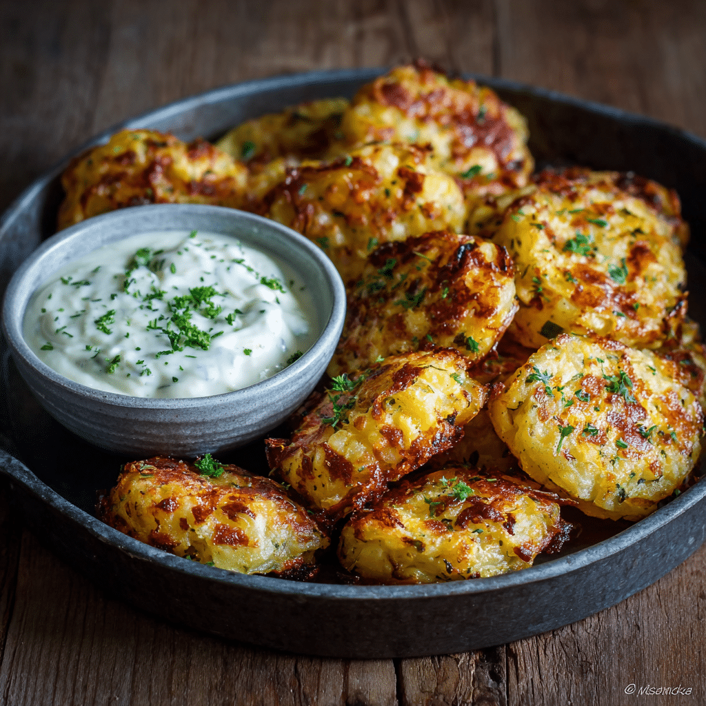 Dishfeast cheesy potato bites featured