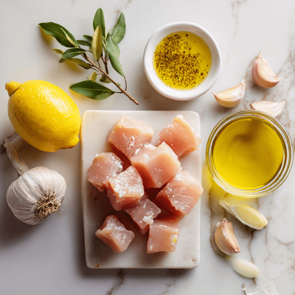 Air Fryer Chicken Skewers With Lemon Marinade 9 Dishfeast chicken skewers ingredients