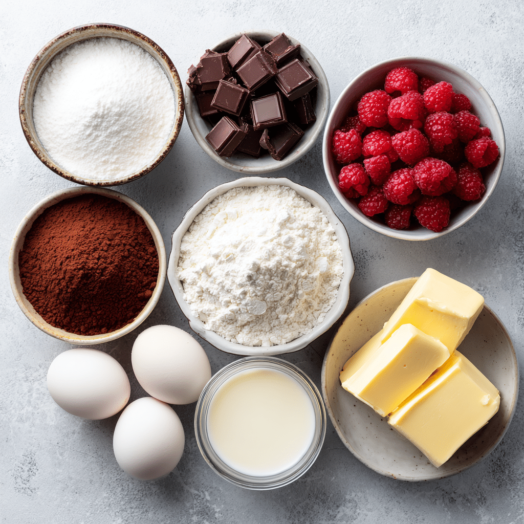 Dishfeast chocolate raspberry cake ingredients