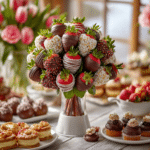 Dishfeast chocolate strawberry bouquet serving