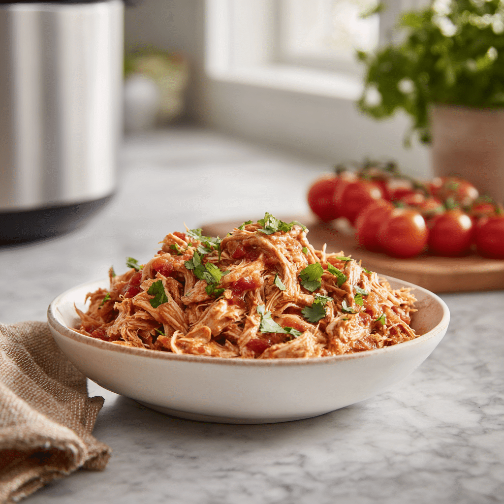 Crockpot salsa chicken slow cooker recipe