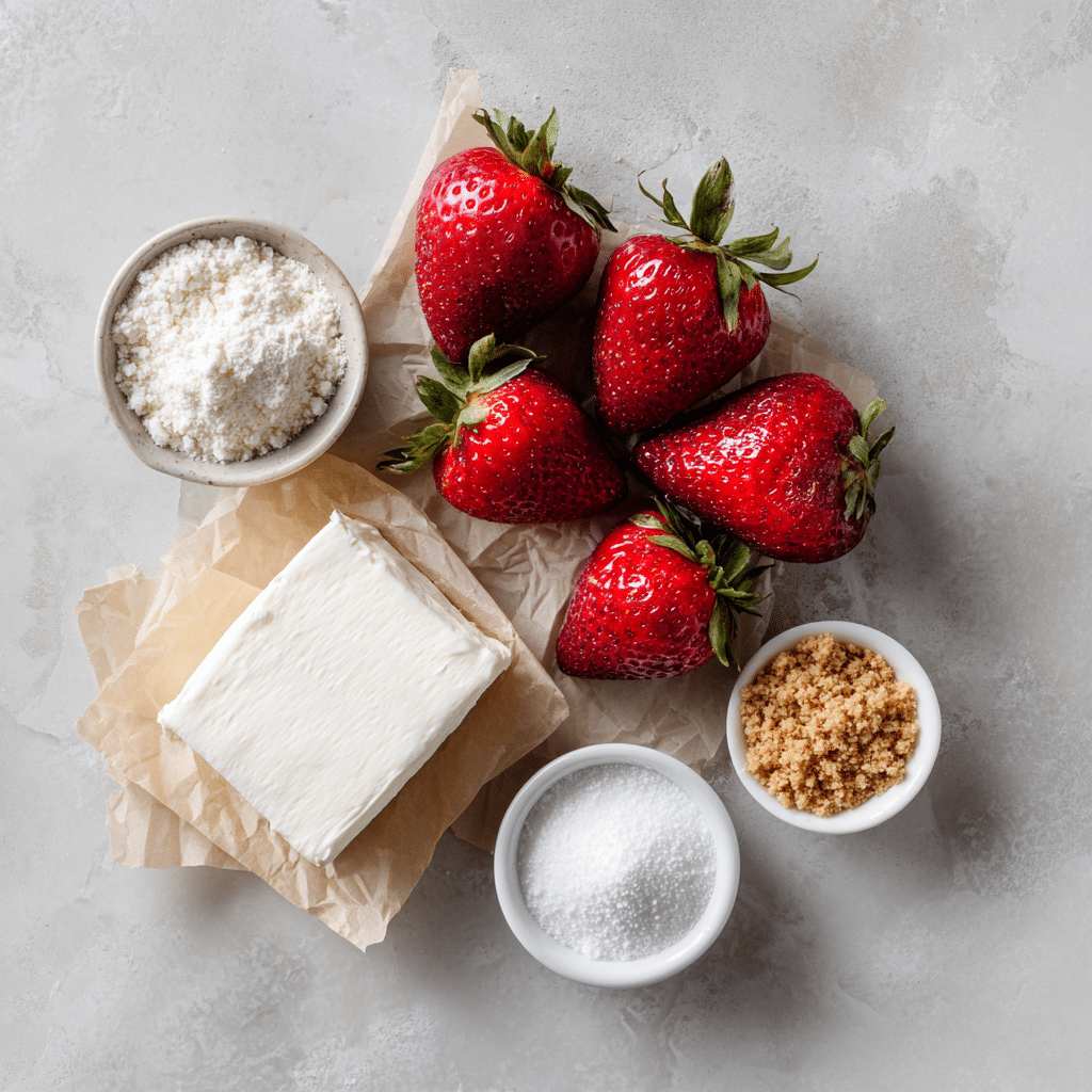 Dishfeast deviled strawberries ingredients