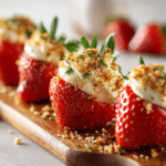 Dishfeast deviled strawberries serving