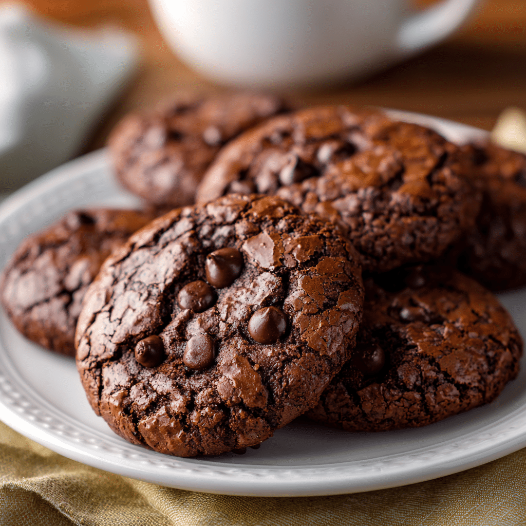 Double chocolate brownie cookies recipe