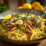 Garlic Butter Chicken Pasta Recipe 8 Dishfeast garlic butter chicken pasta served