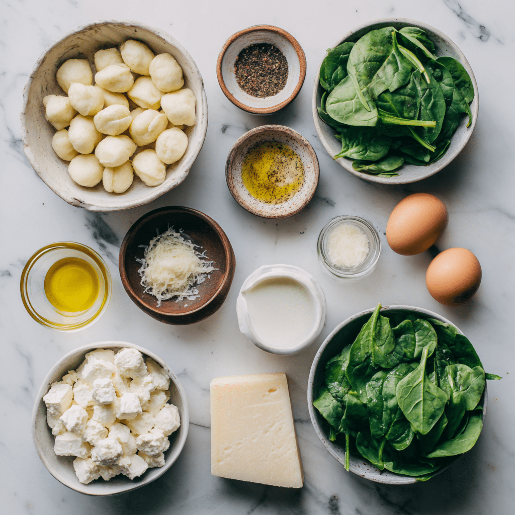 Dishfeast gnocchi spinach feta ingredients