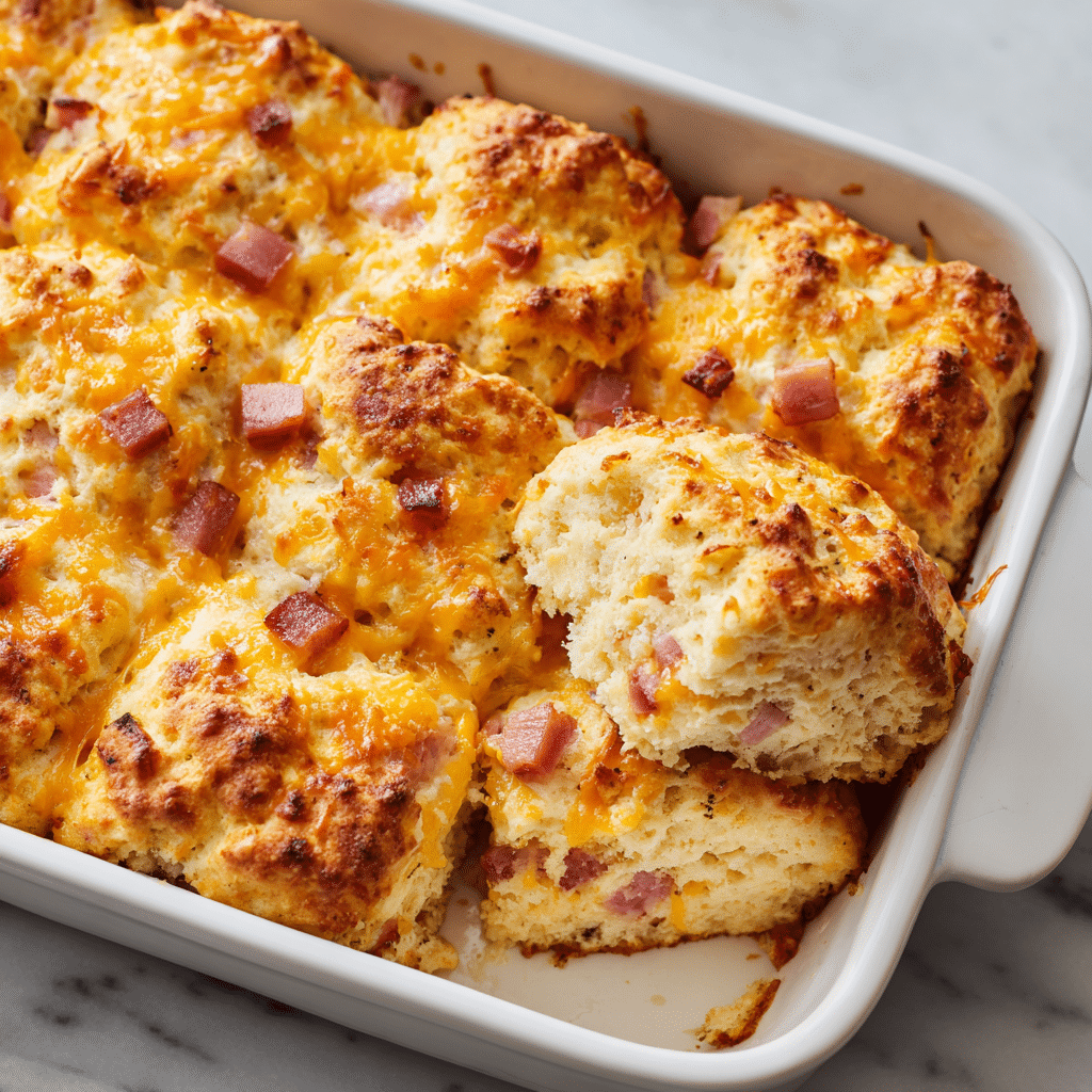 Dishfeast ham cheese butter swim biscuits featured