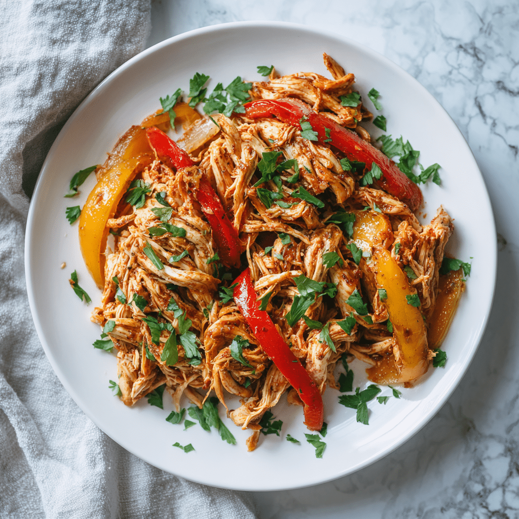 Healthy crockpot chicken fajitas