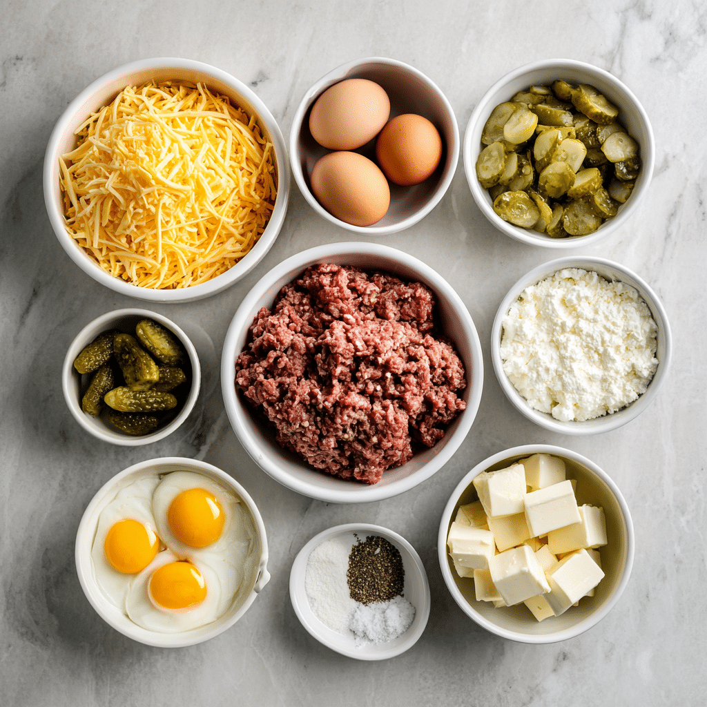 Keto Cheeseburger Casserole - Low Carb Dinner Favorite 7 Dishfeast keto cheeseburger casserole ingredients