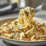 One-Pot Creamy Garlic Parmesan Pasta With Chicken 6 Dishfeast one pot creamy garlic parmesan pasta serving