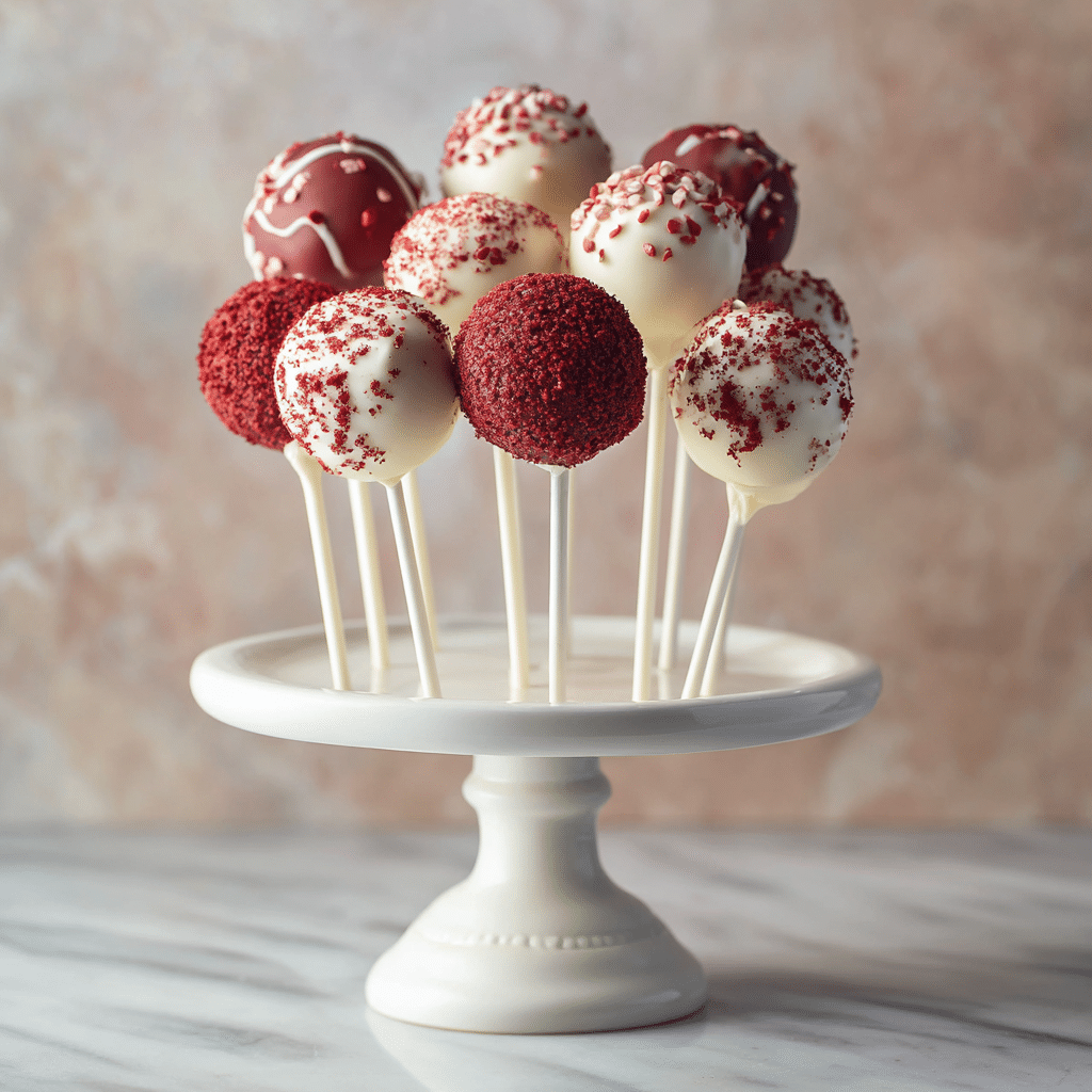 Dishfeast red velvet cake pops featured