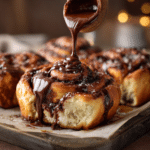 Dishfeast served chocolate cinnamon rolls