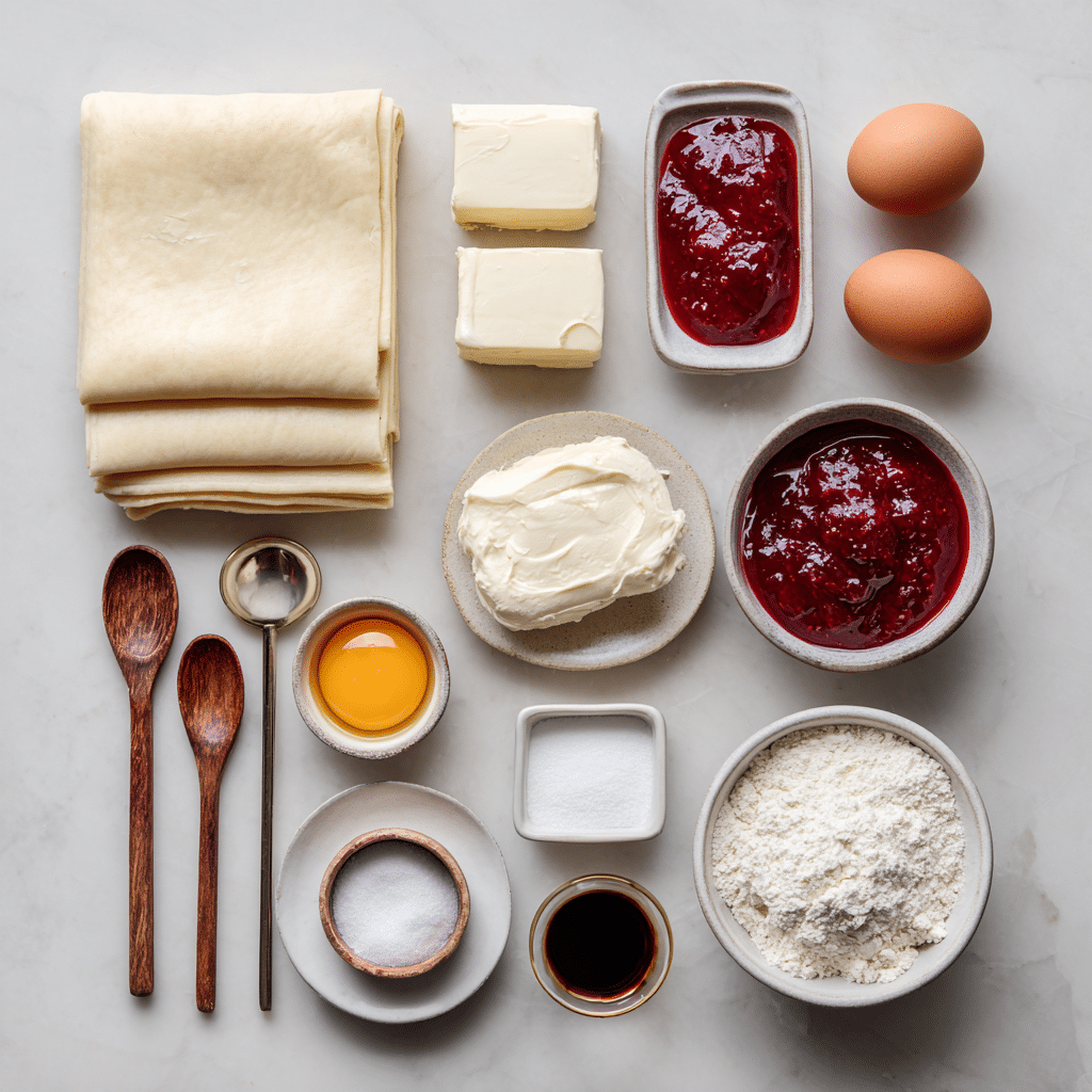 Dishfeast strawberry cream cheese heart danish ingredients