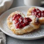 STRAWBERRY CREAM CHEESE HEART DANISHES 6 Dishfeast strawberry cream cheese heart danish serving
