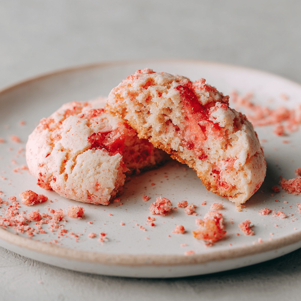 Strawberry Crunch Shortcake Cookies Recipe - Easy Strawberry Dessert 5 Dishfeast strawberry crunch shortcake cookies featured