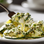 Zucchini Ravioli With Ricotta (Healthy Italian Zucchini Recipe) 6 serving zucchini ravioli with ricotta and pesto sauce