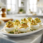 Dishfeast Million dollar deviled eggs serving