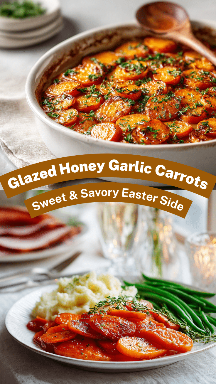 Honey Garlic Roasted Carrots – Sweet, Buttery & Irresistible Easter Side Dish 4 Dishfeast Pin