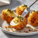 Dishfeast air fryer deviled eggs serving