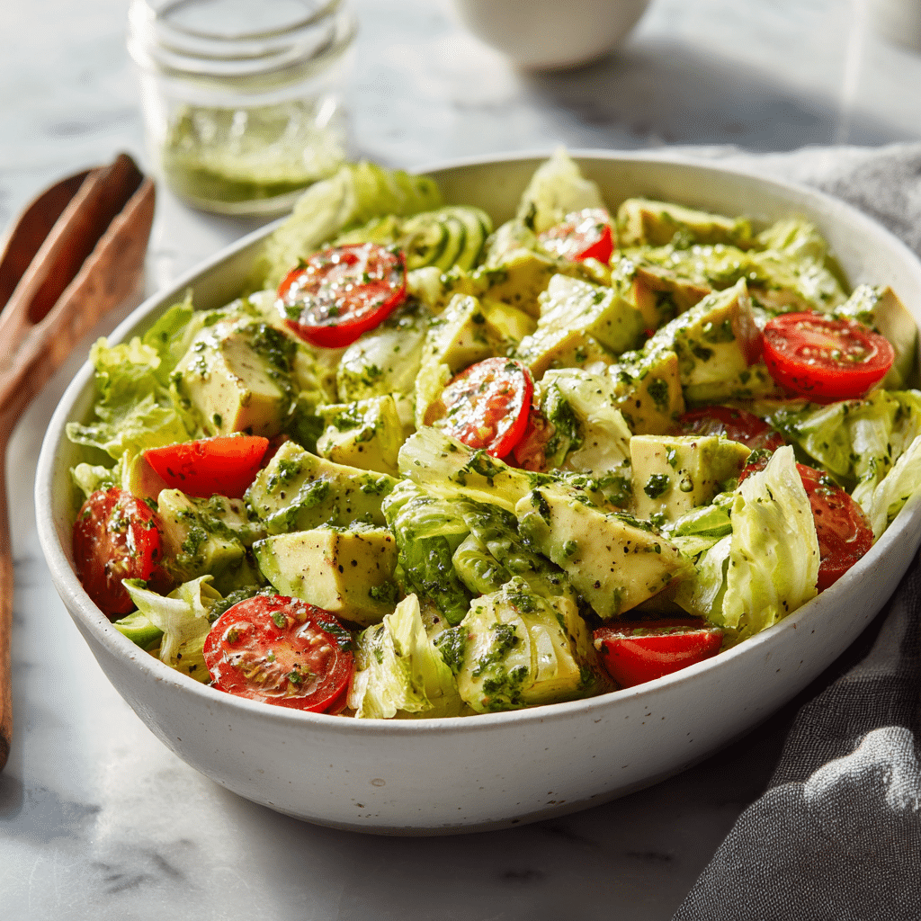 Avocado Salad with Lime Cilantro Dressing - Keto Healthy Recipe 5 Dishfeast avocado salad lime cilantro dressing featured