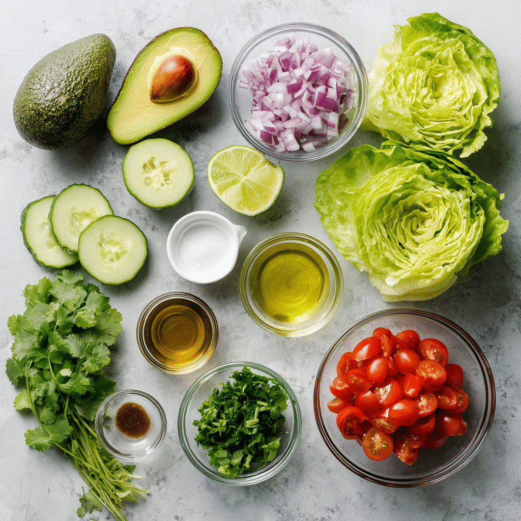 Avocado Salad with Lime Cilantro Dressing - Keto Healthy Recipe 7 Dishfeast avocado salad lime cilantro dressing ingredients