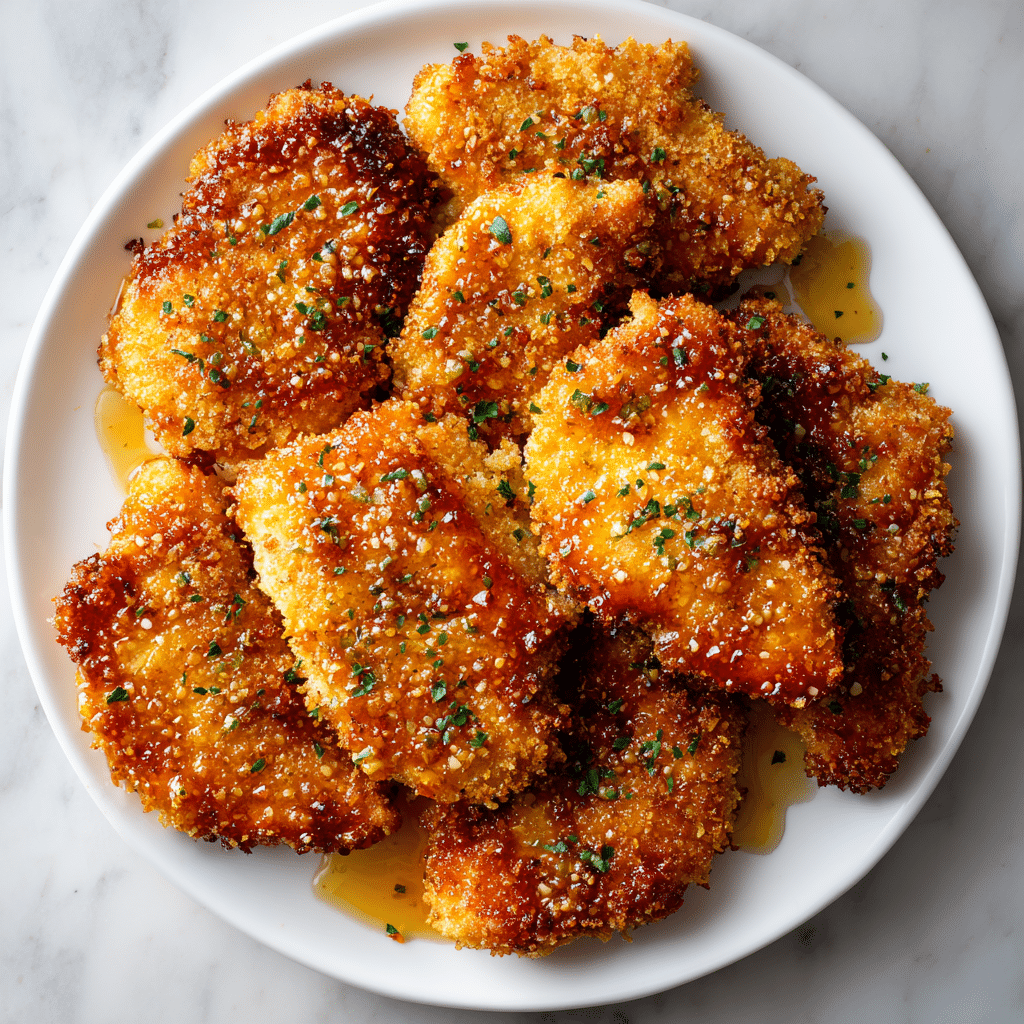 Dishfeast baked crunchy hot honey chicken featured