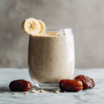 Dishfeast banana date protein shake serving