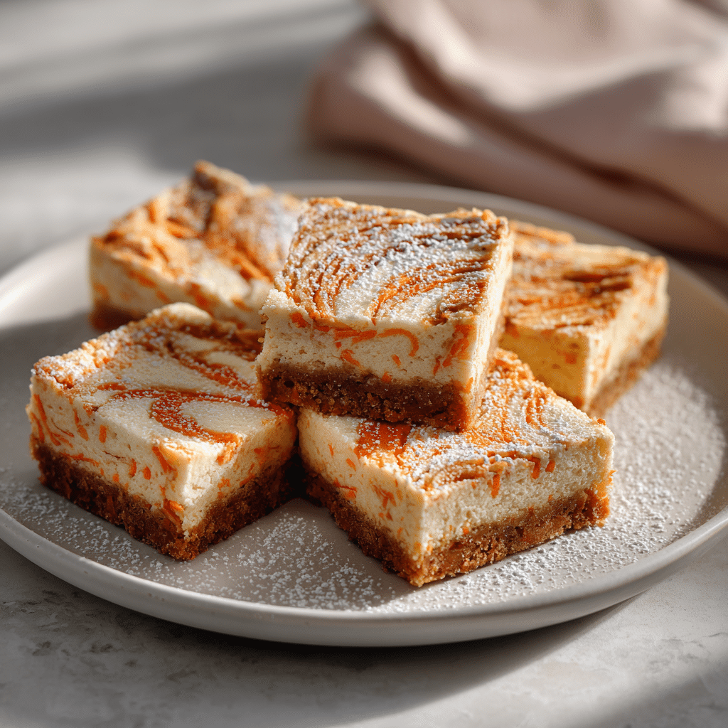 Dishfeast carrot cake cheesecake bars featured