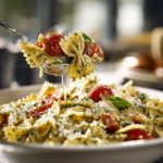 Dishfeast cold bow tie pasta salad serving