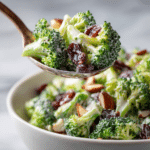 Dishfeast creamy broccoli salad serving