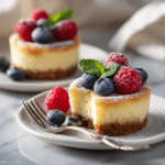 Easy Mini Cheesecakes Recipe – Creamy, Foolproof & Perfectly Portioned 6 Dishfeast creamy easy mini cheesecakes serving