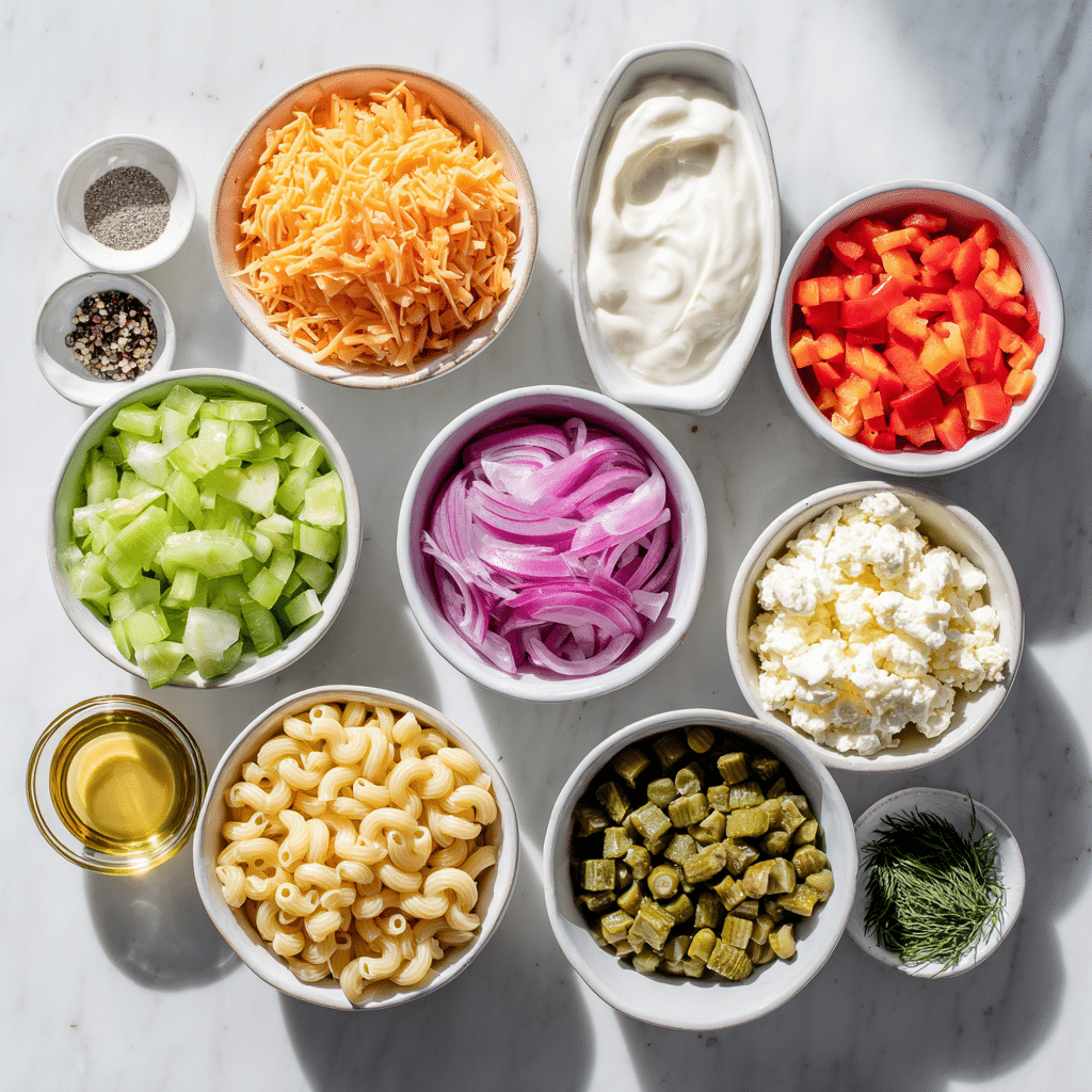 Dishfeast creamy macaroni salad ingredients