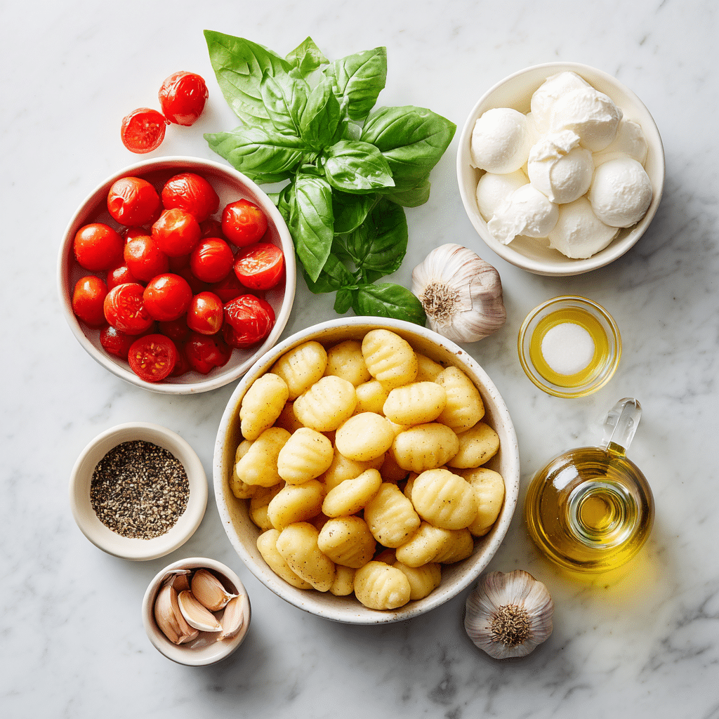 Dishfeast creamy tomato gnocchi with burrata ingredients