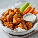 Dishfeast easy buffalo cauliflower wings serving