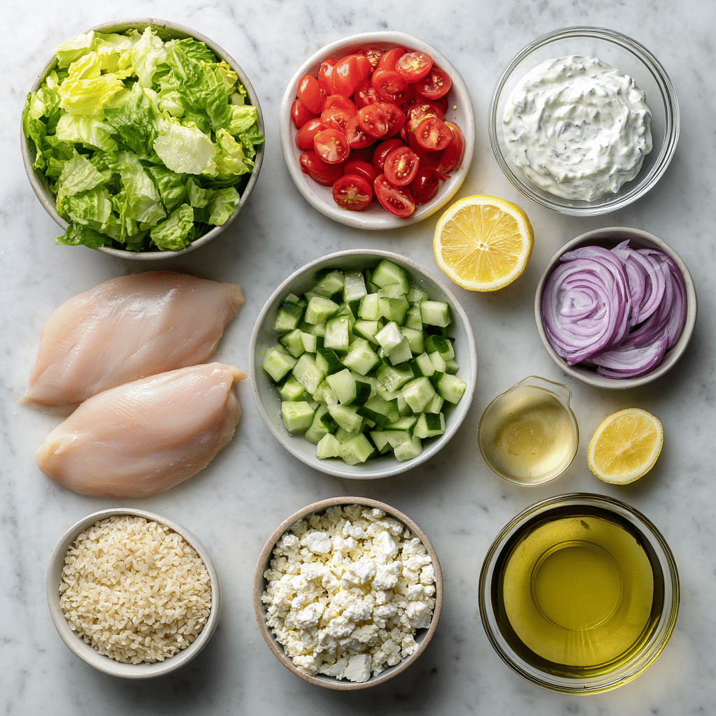 Dishfeast greek chicken bowls ingredients